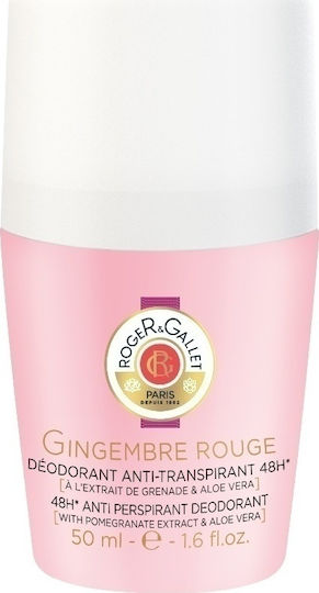 Roger & Gallet Gingembre Rouge Deodorant 48h In Roll-On 50ml