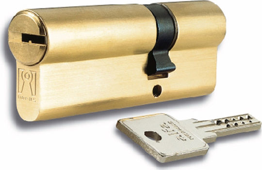 Domus Lock Cylinder Security Alfa 65mm (30-35) with 5 Keys Gold