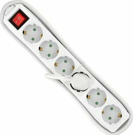 Eurolamp Πολύπριζο 6 Θέσεων με Καλώδιο 1.5m