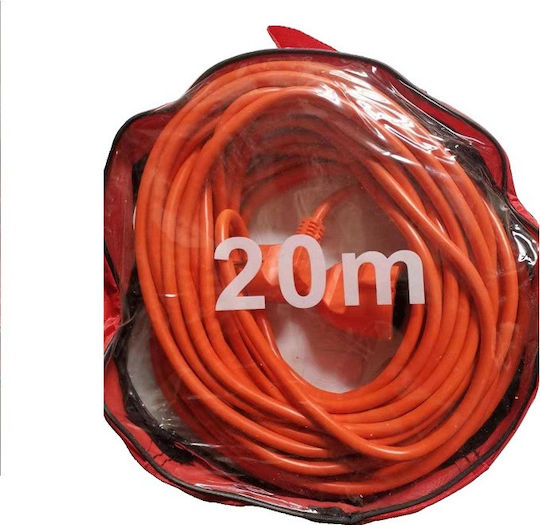 Extension Cable Cord 20m Orange