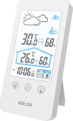 Baldr B0201WST2H2 Wireless Stație meteorologică Digital Tabelul Alb