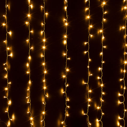 300 Λαμπάκια LED 3μ. x 300εκ. Θερμό Λευκό τύπου Κουρτίνα