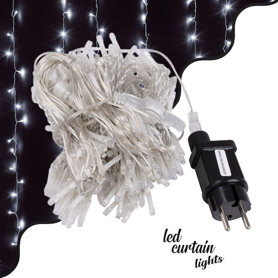 300 Lights LED 3m. x 300cm Cold White type Curtain 1pcs