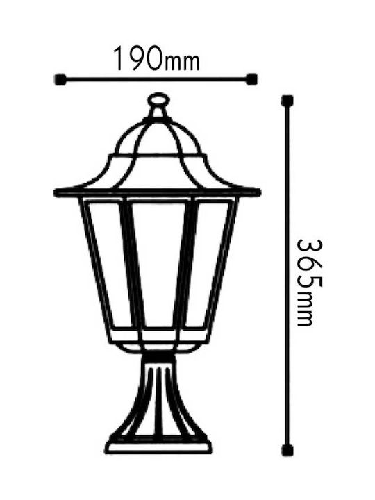 Aca Lampa de podea Lattern pentru exterior IP45 pentru soclu E27 Negru