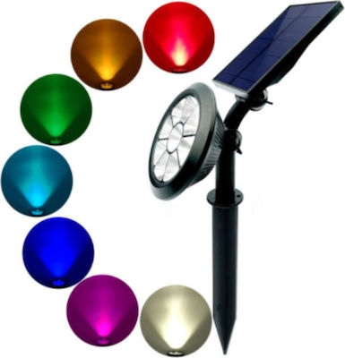 Καρφωτό Ηλιακό Φωτιστικό RGB με Φωτοκύτταρο IP55