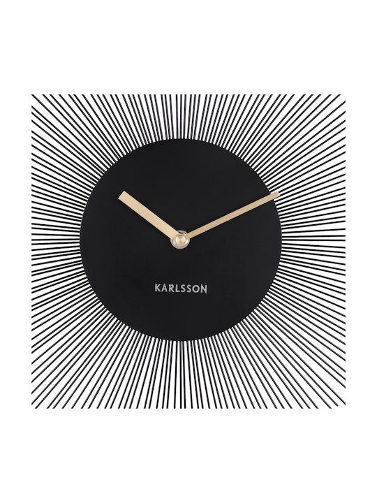 Karlsson Peony Wanduhr Metallisch Schwarz Ø45cm