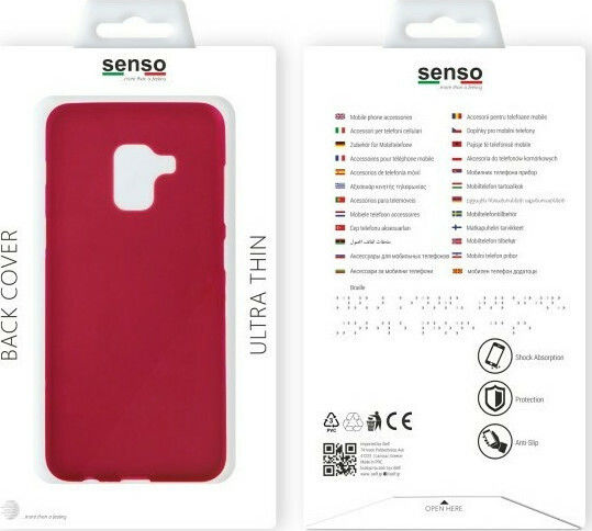 Senso SOFT TOUCH Back Cover Σιλικόνης Κόκκινο (Galaxy A6 2018)