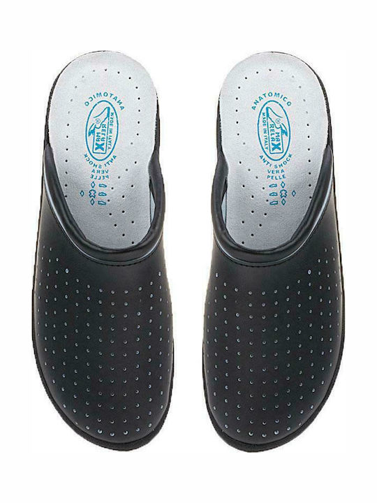 Max Relax Herren Anatomisch Clogs Schwarz