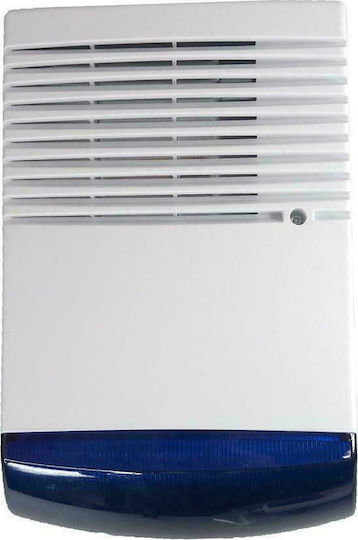 Defendo Alarm Siren Battery Outdoor 120dB 12V with Blue Light 19.5x27cm