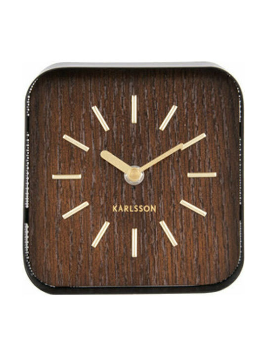 Karlsson Squared Dark Wood Επιτραπέζιο Ρολόι KA5718DW
