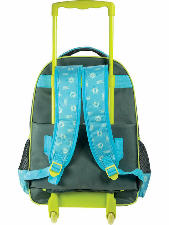 Diakakis PJ Masks School Bag Trolley Elementary, Elementary in Turquoise color 15lt