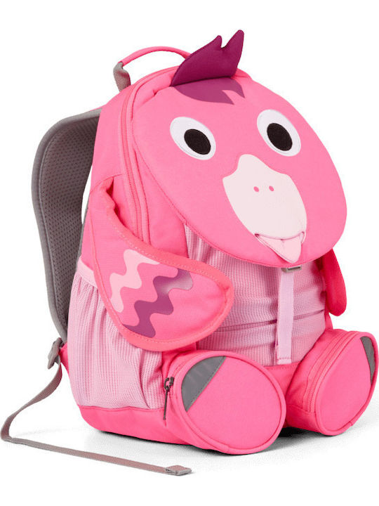 Affenzahn Neon Flamingo Schulranzen Rucksack Kindergarten Rosa mit Flaschenhalter 8Liter