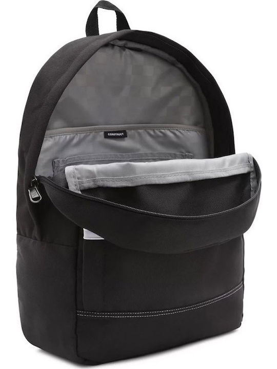 Vans Construct Skool School Bag Backpack Junior High-High School Black with Water Bottle Holder 21Liters