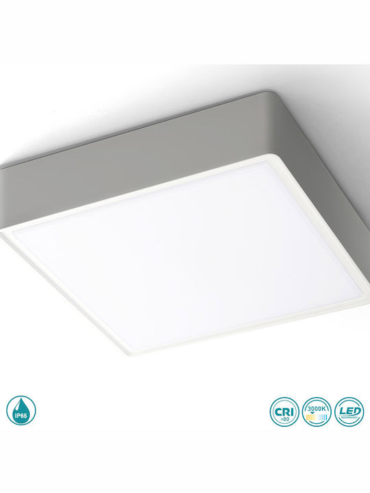 Viokef Graue Donousa Platz Draußen LED Panel 24W mit Warmes Weiß Licht 3000K