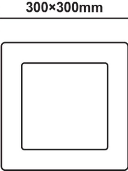 Aca Square Outdoor LED Panel 24W with Natural White Light 4000K 30x30cm