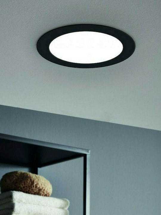 Eglo Fueva 5 Στρογγυλό Χωνευτό LED Panel 10.5W με Θερμό Λευκό Φως 3000K 16.6εκ.