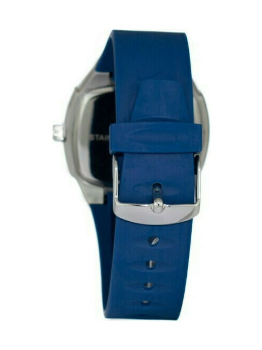 Justina Watch Battery with Blue Rubber Strap JPA47