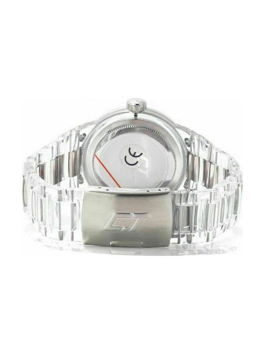 Chronotech Watch Battery with Silver Metal Bracelet CC7043M-06