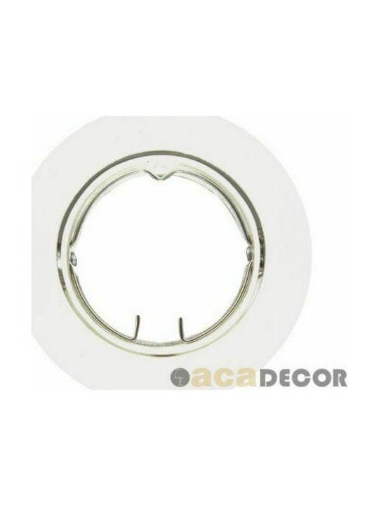 Aca Round Metallic Frame for Spot GU10 MR16 Adjustable Gray 8.1x8.1cm. 1pcs