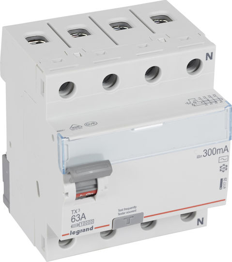 Legrand Phase Relays Leckage der Erde 63A Quadruple Pole 300ΜΑ 63Α