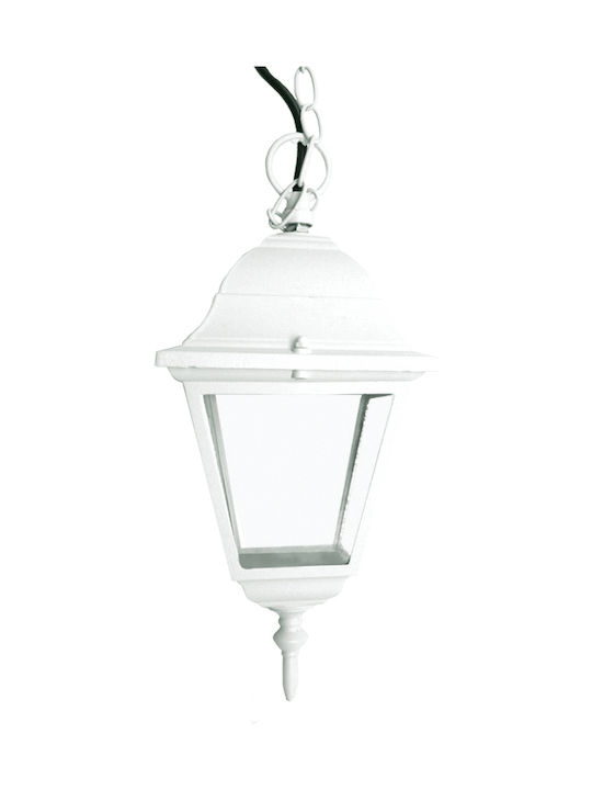 Aca Outdoor Hanging Ceiling Light E27 in White Color HI6045W