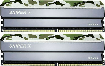 G.Skill Sniper X 32GB DDR4 RAM με 2 Modules (2x16GB) και Ταχύτητα 3200 για Desktop