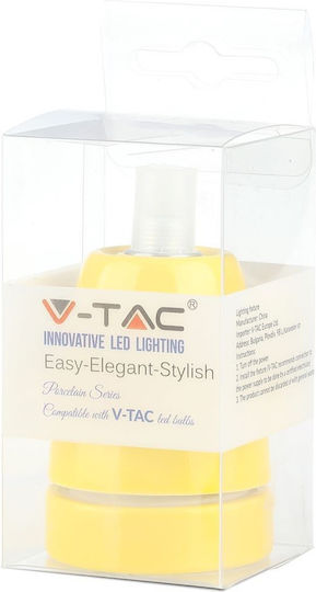 V-TAC VT-799 Socket Extension for Socket E27 in Yellow color Set 1pcs 3801