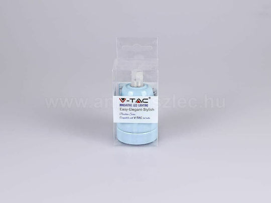 V-TAC VT-799 Steckdosenverlängerung für Steckdose E27 in Blau Farbe Set 1Stück 3798
