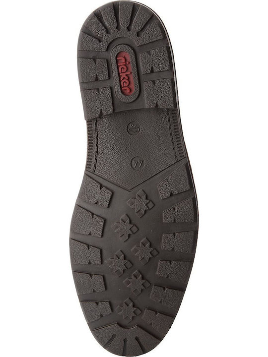 Piele Negru Ghete barbati cu fermoar