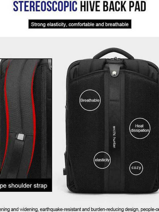 Arctic Hunter B00345 Impermeabila Geantă Rucsacuri pentru laptop 15.6" în culoarea Negru