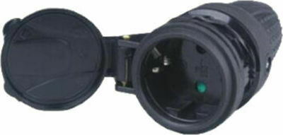 Eurolamp Wasserdicht Stecker Männlich Schuko Schwarz