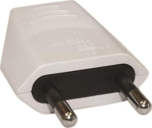 Eurolamp Male Bipolar Plug White