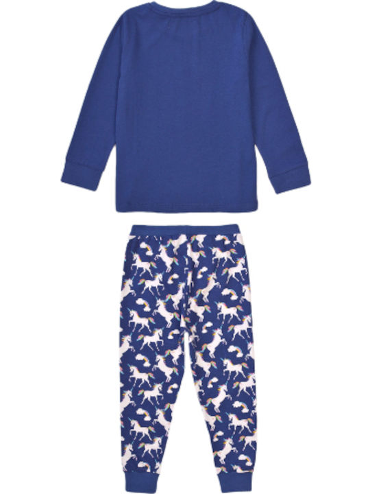 Minoti Kids Pyjamas Winter Cotton Blue