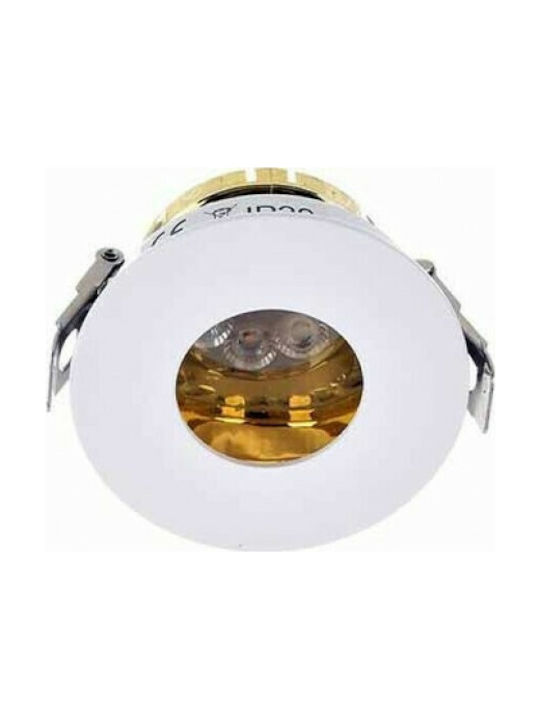 V-TAC Round Metallic Recessed Spot with Socket GU10 Gold 8x8cm. 1pcs