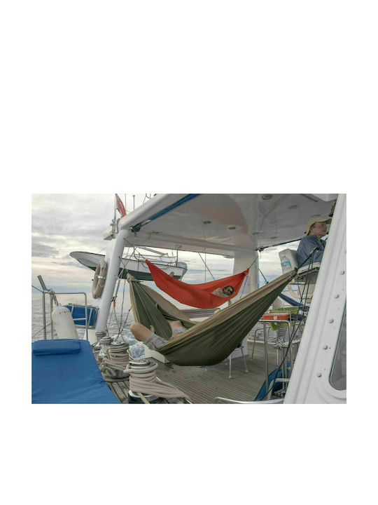 Ticket To The Moon Parachute Double Hammock Dark Green / Khaki 320x200cm