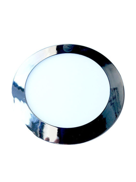 V-TAC Round Recessed LED Panel 24W with Warm White Light 30x30cm