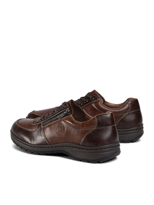 Rieker Men's Leather Casual Shoes Brown