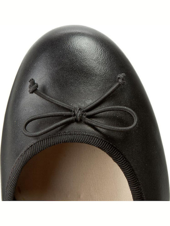Leather Ballerinas Couture Bloom Black