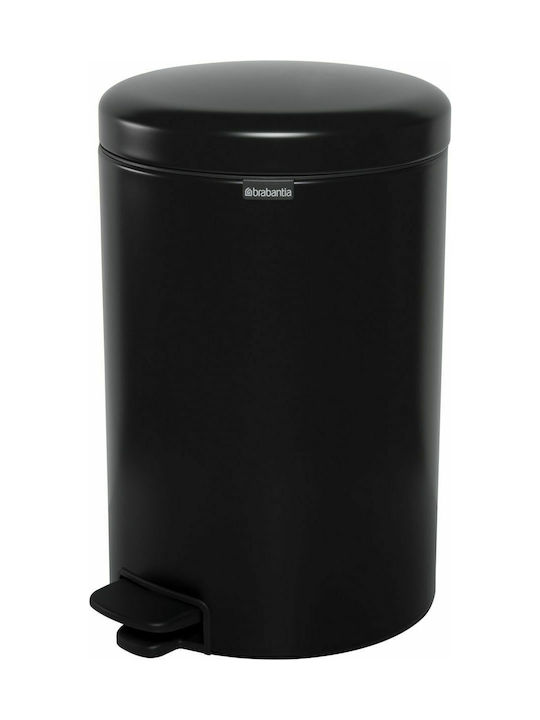 Brabantia NewIcon Metal Pedal Waste Bin 20lt Black Matt