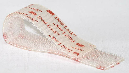 3M Dual Lock Self-Adhesive Hook & Loop Tape Transparent 25mmx1m 1pcs
