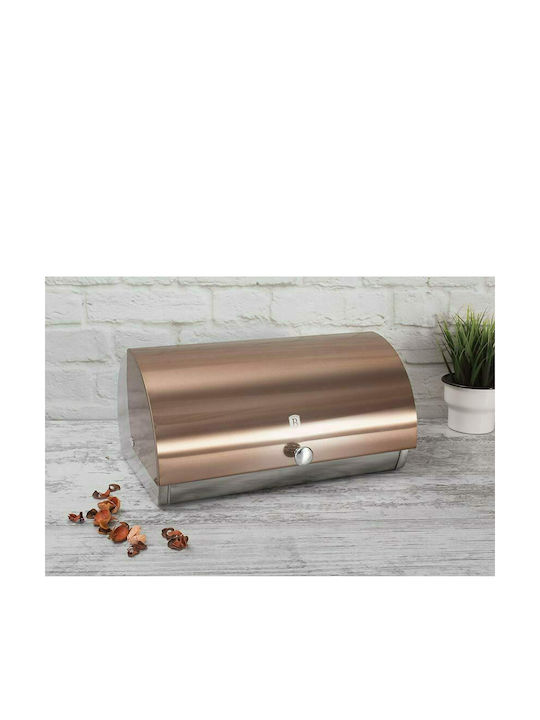 Berlinger Haus Metallic Line Bread Box with Lid Inox Rose Gold Collection 38.5x28x18.5cm