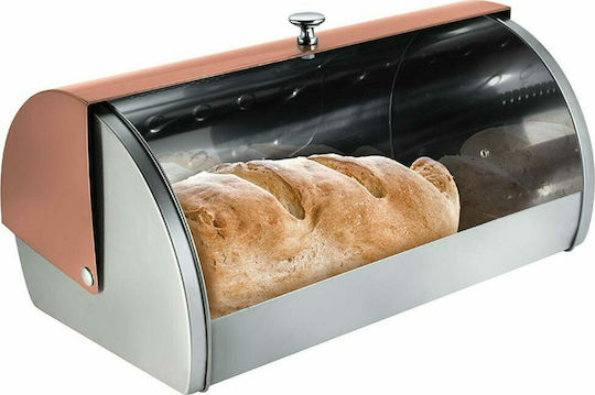 Berlinger Haus Metallic Line Ψωμιέρα με Καπάκι Inox Rose Gold Collection 38.5x28x18.5cm