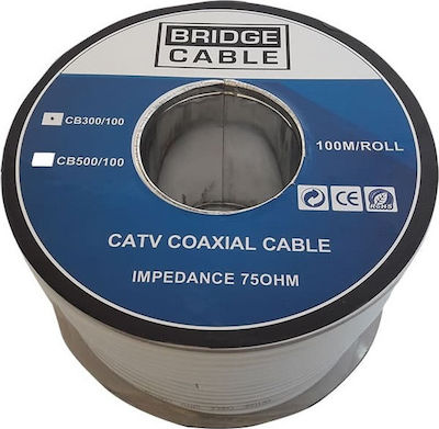 Bridgecable Καλώδιο Ομοαξονικό Ατερμάτιστο 100m (CB300/100)