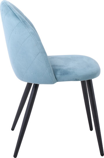 Bella Dining Room Velvet Chair Petrol 50x57x81cm 4pcs