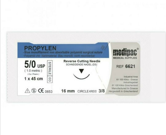 Medipac Propylen 5/0 Surgical Suture 16mm 6621