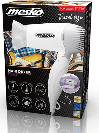 Mesko MS 2238 Πιστολάκι Μαλλιών Ταξιδίου 1200W