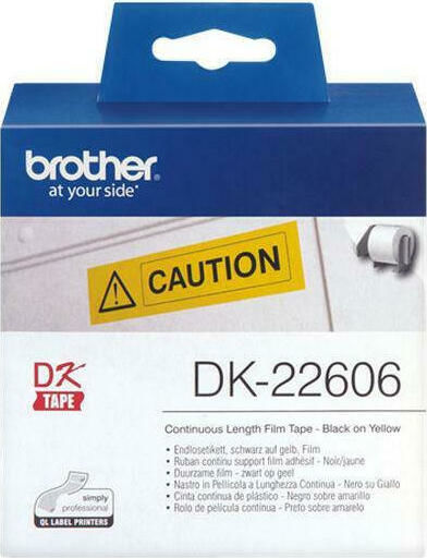 Brother P-touch Label Maker Tape 15.2m x 62mm In Yellow Colour Compatible With Brother DK