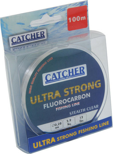Catcher Fluorocarbon Fishing Line Transparent 100m / 0.45mm / 13.7kg