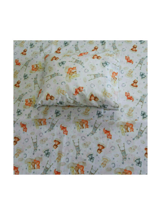 Decocraft Night Sky Baby Sheets Set Crib Cotton Multicolored 75x110cm 2pcs