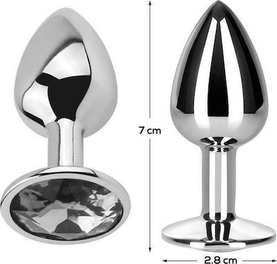 LateToBed AfterDark Diamond Analplug Klein White 7cm AD-288